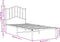 vidaXL - Bedframe - met - hoofdbord - metaal - zwart - 90x190 - cm