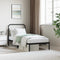 vidaXL - Bedframe - met - hoofdbord - metaal - zwart - 90x190 - cm