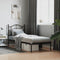 vidaXL - Bedframe - met - hoofdbord - metaal - zwart - 90x190 - cm