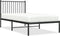 vidaXL - Bedframe - met - hoofdbord - metaal - zwart - 90x190 - cm