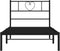 vidaXL - Bedframe - met - hoofdbord - metaal - zwart - 90x190 - cm