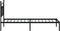 vidaXL - Bedframe - met - hoofdbord - metaal - zwart - 90x190 - cm