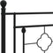 vidaXL - Bedframe - met - hoofdbord - metaal - zwart - 90x190 - cm