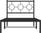 vidaXL - Bedframe - met - hoofdbord - metaal - zwart - 90x190 - cm