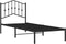 vidaXL - Bedframe - met - hoofdbord - metaal - zwart - 90x190 - cm