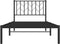 vidaXL - Bedframe - met - hoofdbord - metaal - zwart - 90x190 - cm
