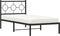 vidaXL - Bedframe - met - hoofdbord - metaal - zwart - 90x190 - cm