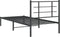 vidaXL - Bedframe - met - hoofdbord - metaal - zwart - 90x190 - cm