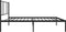 vidaXL - Bedframe - met - hoofdbord - metaal - zwart - 90x190 - cm