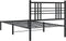 vidaXL - Bedframe - met - hoofdbord - metaal - zwart - 90x190 - cm