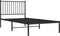 vidaXL - Bedframe - met - hoofdbord - metaal - zwart - 90x190 - cm