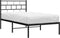vidaXL - Bedframe - met - hoofdbord - metaal - zwart - 90x190 - cm
