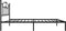 vidaXL - Bedframe - met - hoofdbord - metaal - zwart - 90x190 - cm