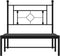 vidaXL - Bedframe - met - hoofdbord - metaal - zwart - 90x190 - cm