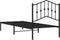 vidaXL - Bedframe - met - hoofdbord - metaal - zwart - 90x190 - cm