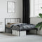 vidaXL - Bedframe - met - hoofdbord - metaal - zwart - 90x190 - cm