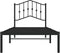 vidaXL - Bedframe - met - hoofdbord - metaal - zwart - 90x190 - cm