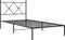 vidaXL - Bedframe - met - hoofdbord - metaal - zwart - 90x190 - cm