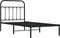 vidaXL - Bedframe - met - hoofdbord - metaal - zwart - 90x190 - cm
