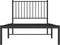 vidaXL - Bedframe - met - hoofdbord - metaal - zwart - 90x190 - cm