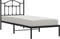 vidaXL - Bedframe - met - hoofdbord - metaal - zwart - 90x190 - cm