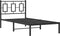 vidaXL - Bedframe - met - hoofdbord - metaal - zwart - 90x190 - cm