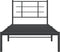 vidaXL - Bedframe - met - hoofdbord - metaal - zwart - 90x190 - cm