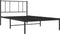 vidaXL - Bedframe - met - hoofdbord - metaal - zwart - 90x190 - cm