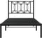 vidaXL - Bedframe - met - hoofdbord - metaal - zwart - 90x190 - cm