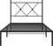 vidaXL - Bedframe - met - hoofdbord - metaal - zwart - 90x190 - cm