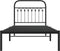 vidaXL - Bedframe - met - hoofdbord - metaal - zwart - 90x190 - cm