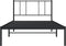 vidaXL - Bedframe - met - hoofdbord - metaal - zwart - 90x190 - cm