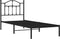 vidaXL - Bedframe - met - hoofdbord - metaal - zwart - 90x190 - cm