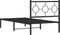 vidaXL - Bedframe - met - hoofdbord - metaal - zwart - 90x190 - cm