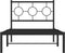 vidaXL - Bedframe - met - hoofdbord - metaal - zwart - 90x190 - cm