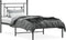 vidaXL - Bedframe - met - hoofdbord - metaal - zwart - 90x190 - cm