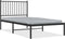vidaXL - Bedframe - met - hoofdbord - metaal - zwart - 90x190 - cm