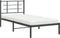 vidaXL - Bedframe - met - hoofdbord - metaal - zwart - 90x190 - cm
