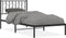 vidaXL - Bedframe - met - hoofdbord - metaal - zwart - 90x200 - cm