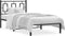 vidaXL - Bedframe - met - hoofdbord - metaal - zwart - 90x200 - cm