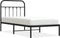 vidaXL - Bedframe - met - hoofdbord - metaal - zwart - 90x200 - cm