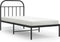 vidaXL - Bedframe - met - hoofdbord - metaal - zwart - 90x200 - cm
