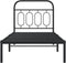 vidaXL - Bedframe - met - hoofdbord - metaal - zwart - 90x200 - cm
