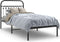 vidaXL - Bedframe - met - hoofdbord - metaal - zwart - 90x200 - cm