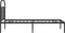 vidaXL - Bedframe - met - hoofdbord - metaal - zwart - 90x200 - cm