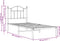 vidaXL - Bedframe - met - hoofdbord - metaal - zwart - 90x200 - cm