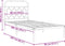 vidaXL - Bedframe - met - hoofdbord - metaal - zwart - 90x200 - cm