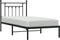 vidaXL - Bedframe - met - hoofdbord - metaal - zwart - 90x200 - cm