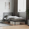 vidaXL - Bedframe - met - hoofdbord - metaal - zwart - 90x200 - cm