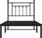 vidaXL - Bedframe - met - hoofdbord - metaal - zwart - 90x200 - cm